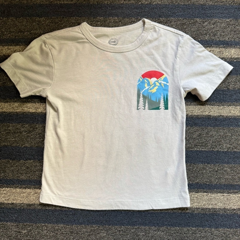 Wonder‎ Nation Boys Gray Graphic Short Sleeve Tee Size 5